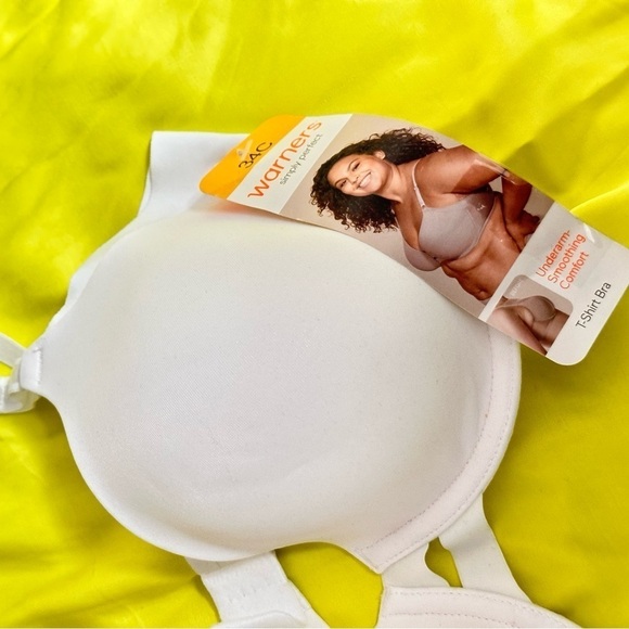 BRA Warners 34C White 1356 Underwire T shirt Simply Perfect 3433 GC - Picture 2 of 11